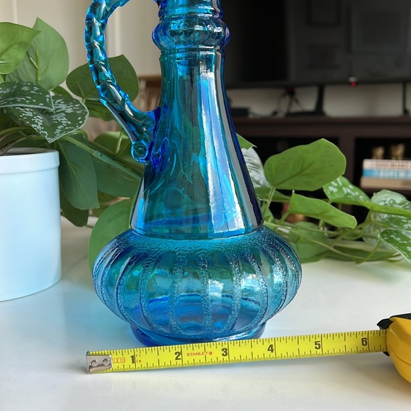 Vintage Blue Liquor Decanter with Stopper Jim Beam - Picture 7 of 14